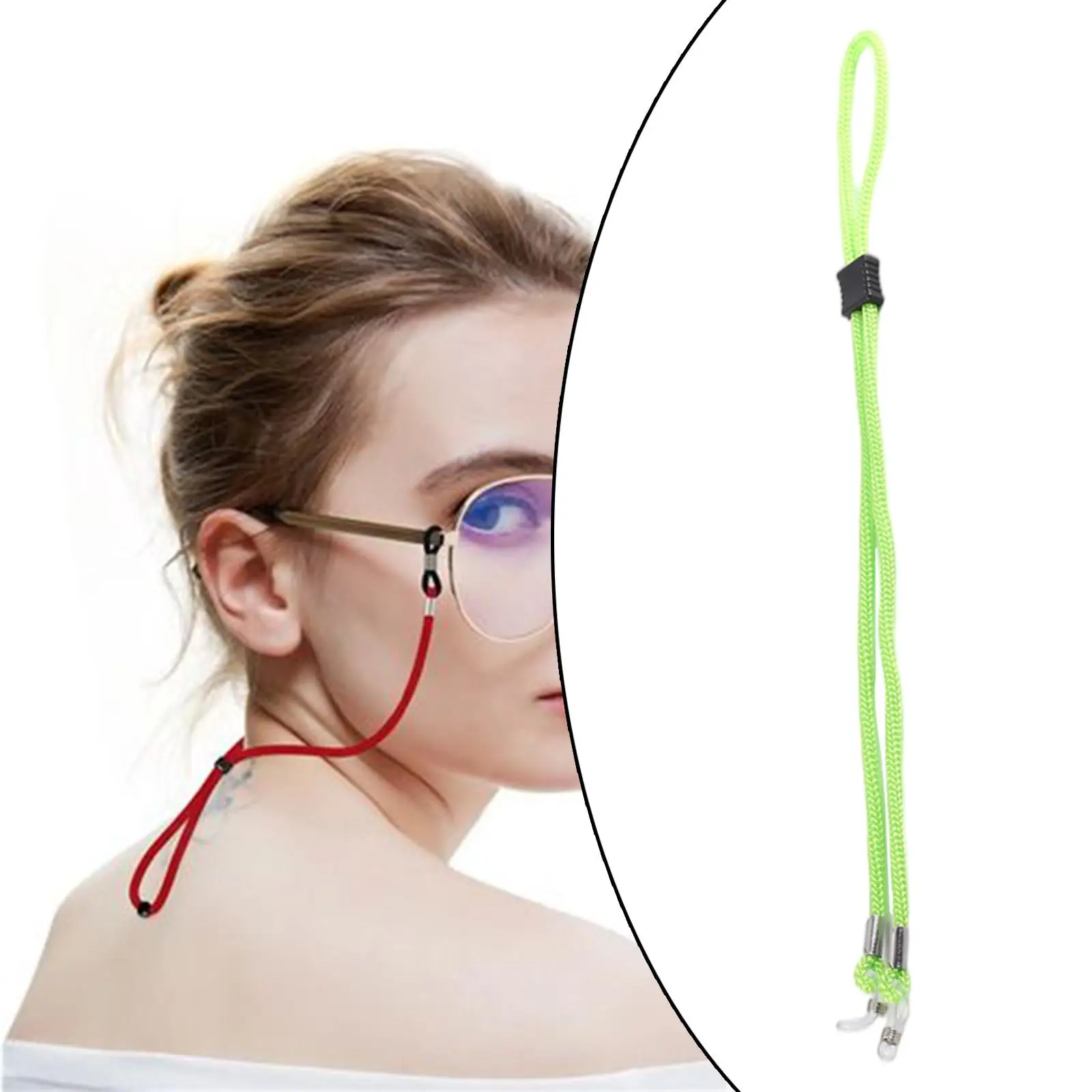 Adjustable Glasses Strap Rope Sunglass Holder Strap Eyewear Retainer Neck Cord Nonslip Nylon Braided String Lanyard Holder 