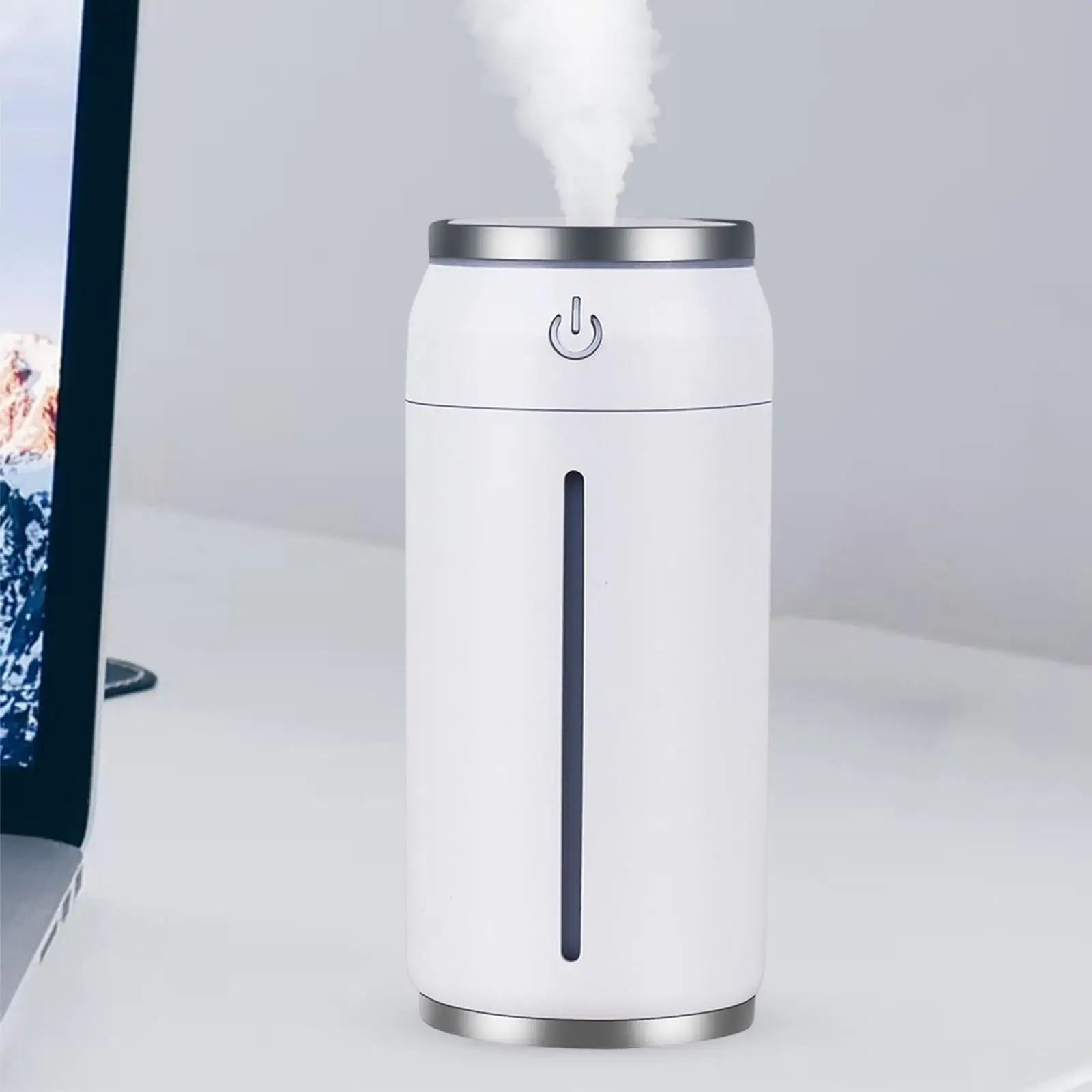 Cool Mist Humidifier with LED Colorful Light 220ml Portable Mute Car Air Humidifier for Indoor Tabletop Dorm Living Room Home