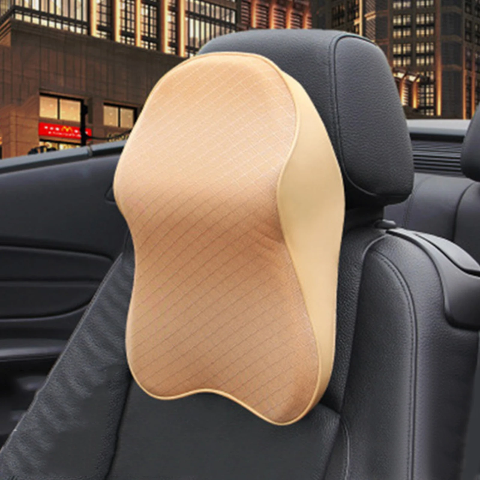 Car Neck Cushion Car Seat Neck Pillow Headrest Cushion Memory Foam Soft