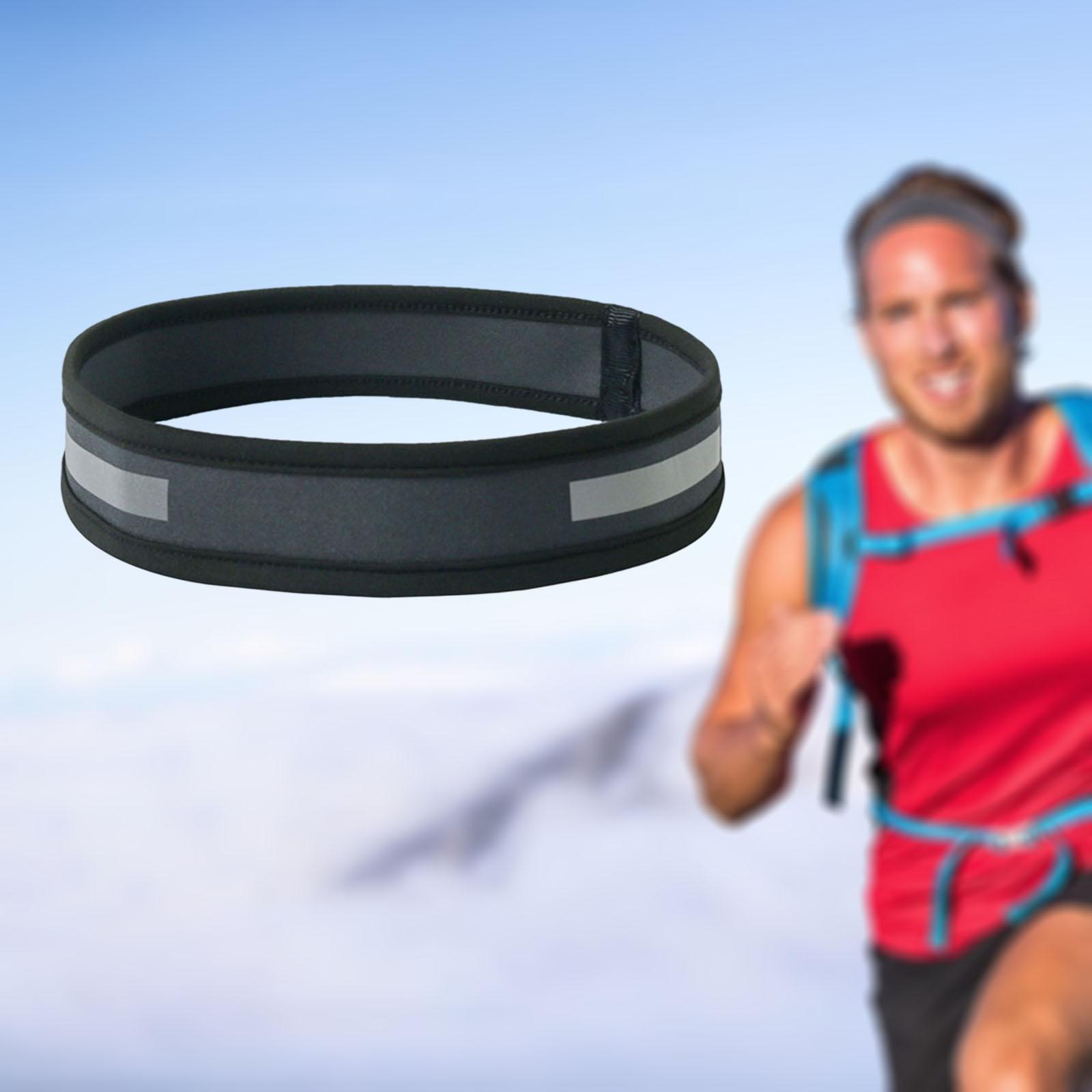 Sports Headband Reflective Sweat Absorbing Non Slip Hair Band Wrap Sweatband for Basketball Tennis Training Workout Unisex Adult