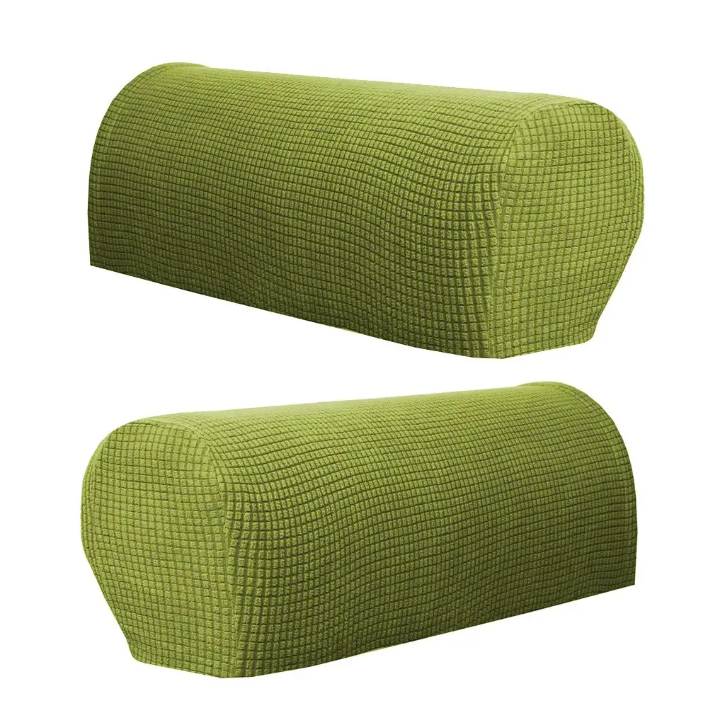 1 Pair Spandex Stretch Fabric Armrest Covers Anti-Slip Furniture Armchair Slipcovers for Recliner Sofa