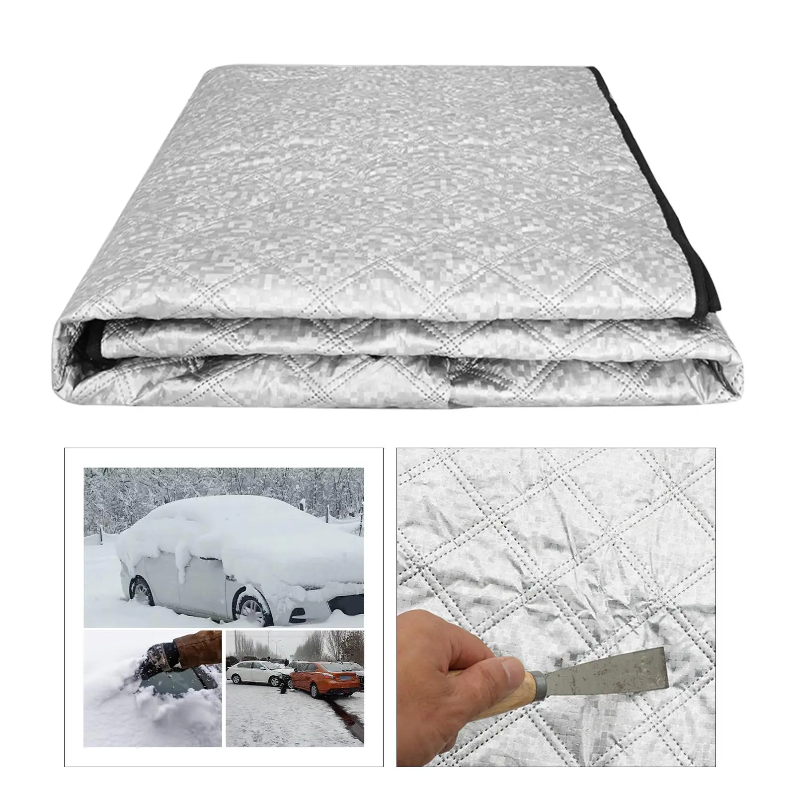 Large Car Windshield Snow Cover Foldable Winter & Summer Frost Protection for Truck SUV