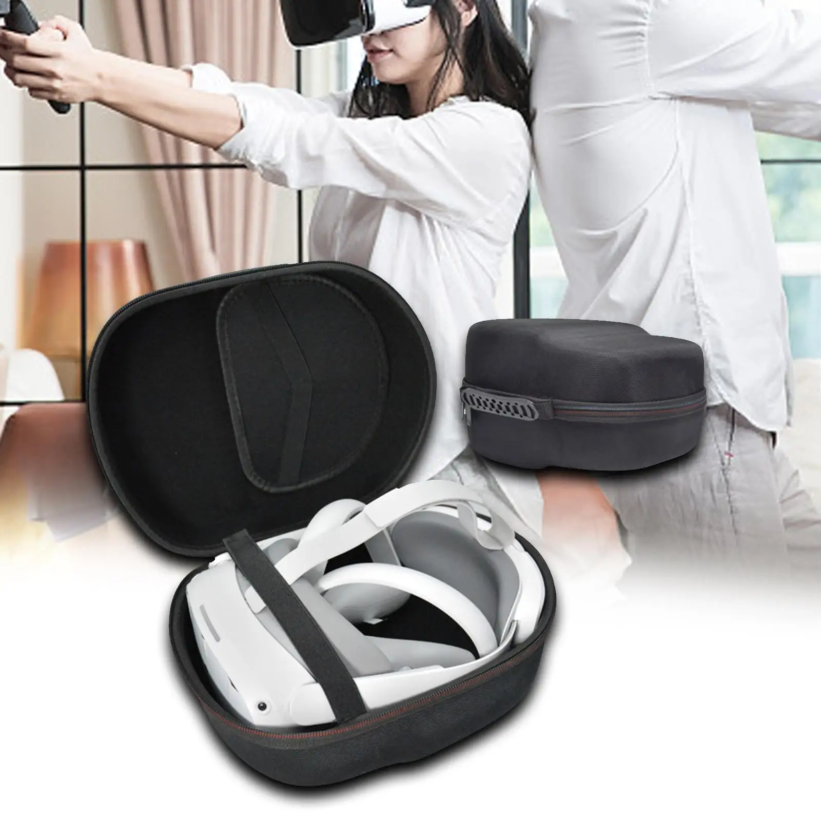 VR Glasses Protective Bag Shatterproof Hard EVA VR Headset Organizer Gaming Headset Protective Bag for VR Headset Organizer Home