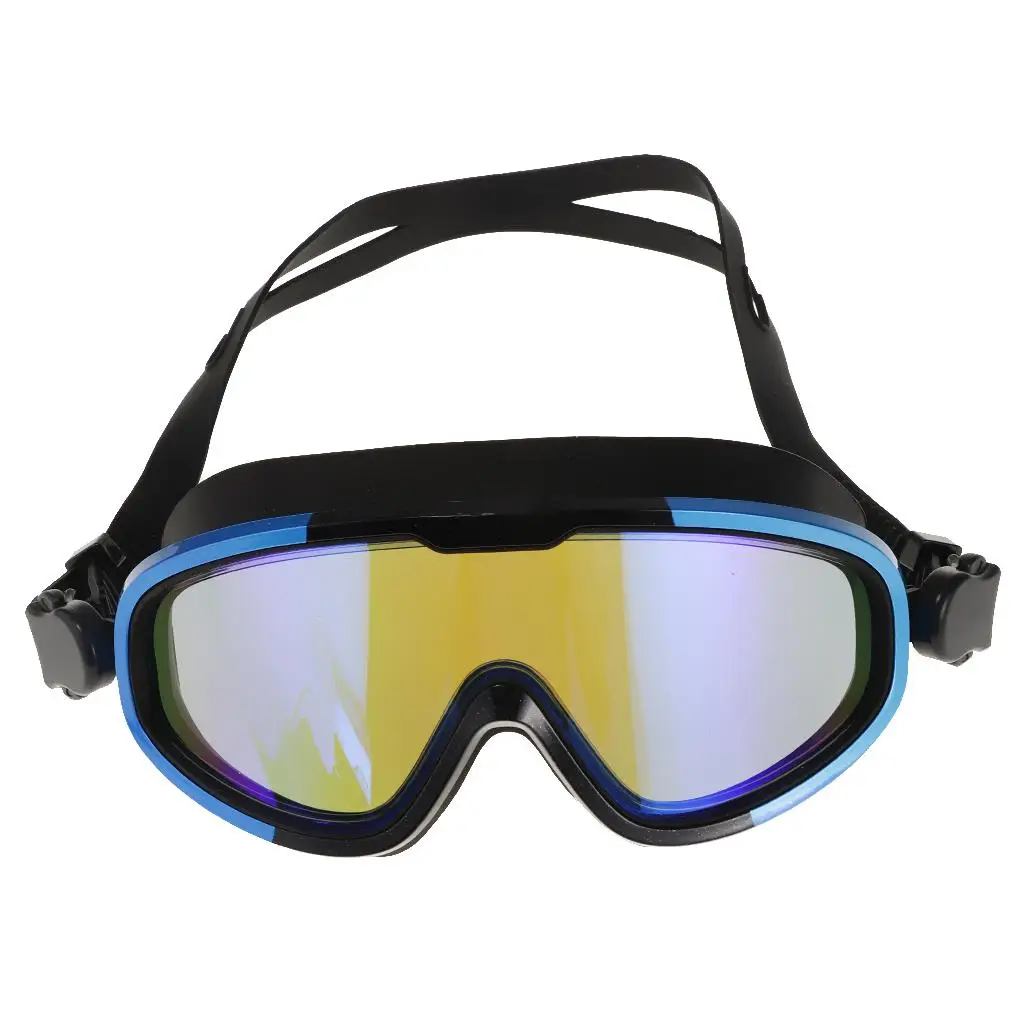 Swimming Goggles Adjustable Large  Anti-Fog Waterproof Underwater
