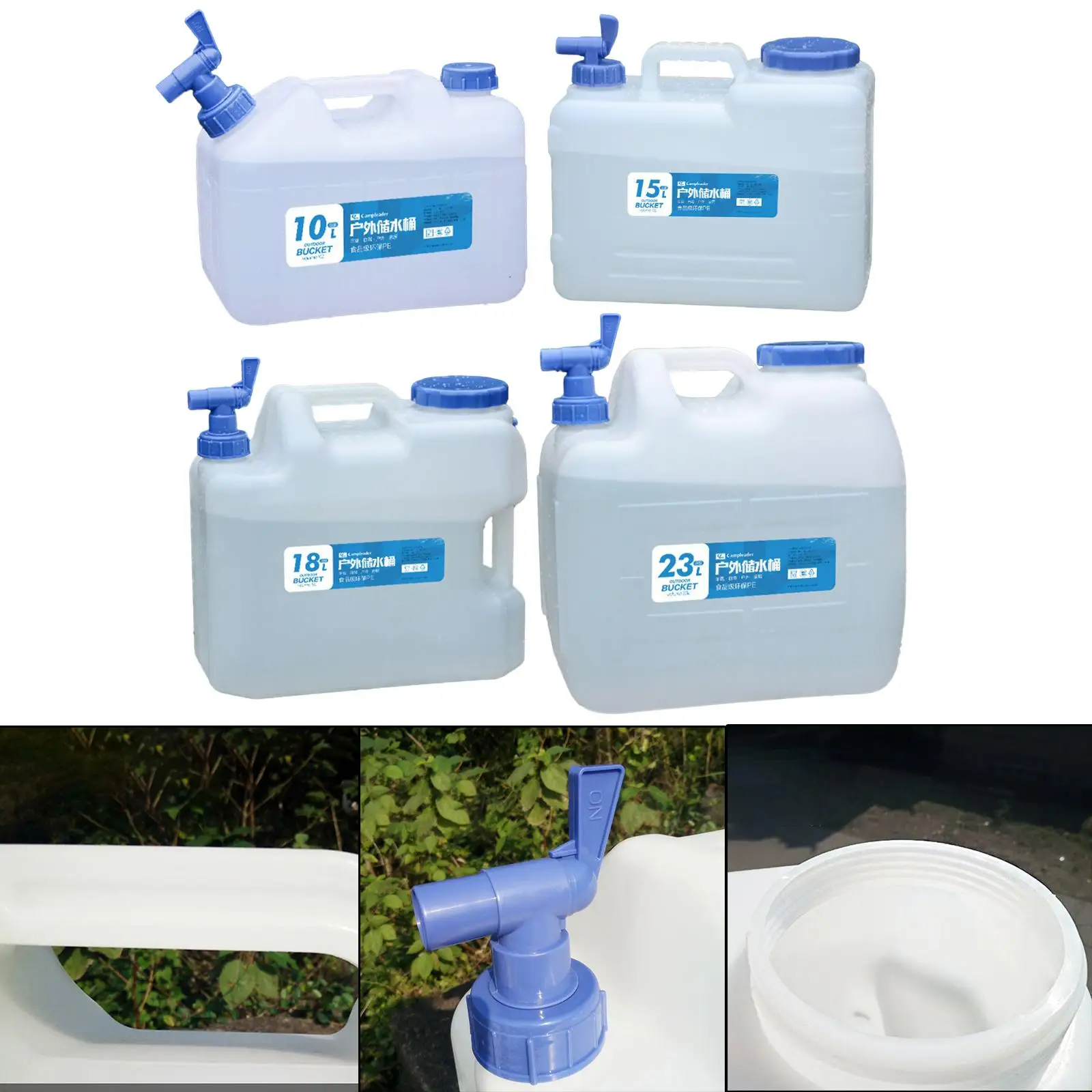 Water Container with Spigot Water Storage Barrel Camp Water Jug for Camping
