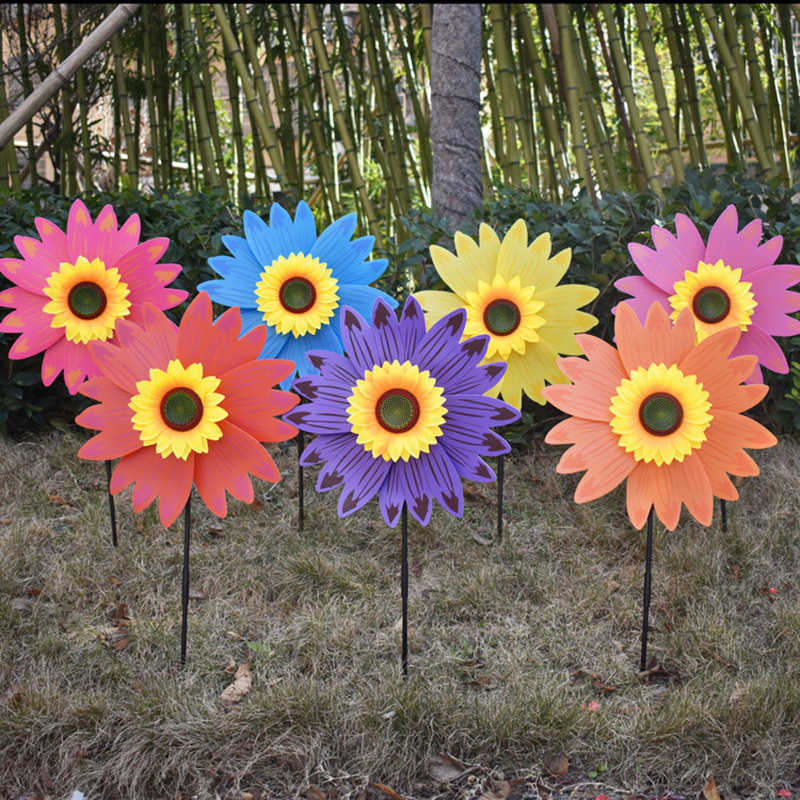 Moulin à Vent Tournesol Coloré - SSS - Décoration Extérieure Cinétique Moulin à Vent Tournesol Coloré - SSS - Décoration Extérieure Cinétique