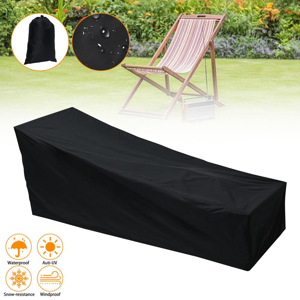 Description Picture 2 of itemOutdoor Garden Sunbed Cover Sun Lounger Cover Patio Outdoor Lounge Chair Recliner Protective Cover Furniture Waterproof Cover
