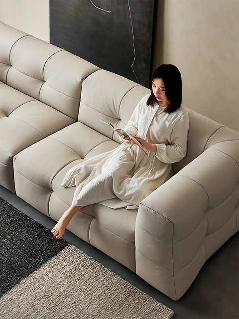 Canapé d'angle inclinable pour salon, paresseux, designer, canapé italien,  sol nordique, salon, gonflable, meubles de