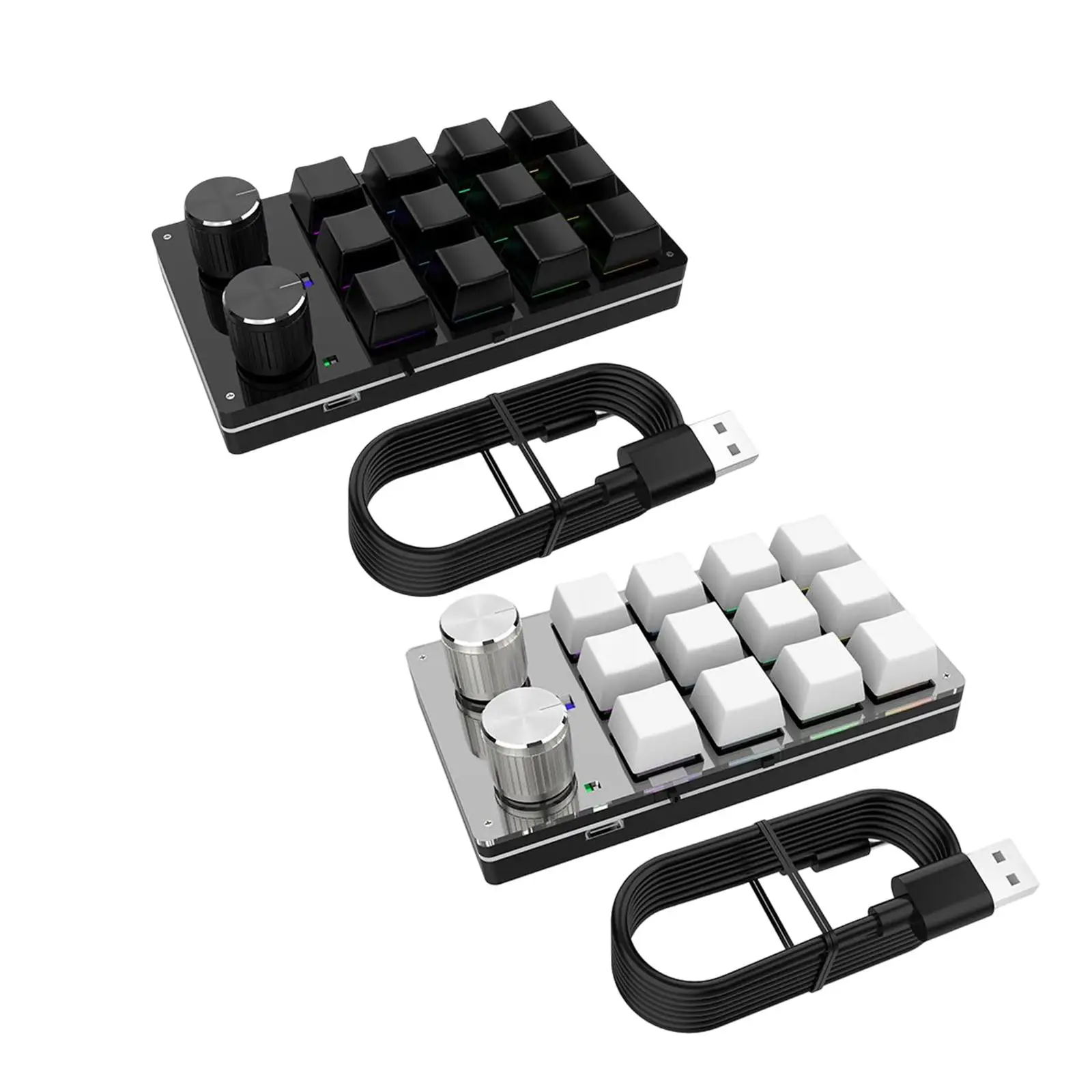 12 Key Mini Mechanical Keyboard Programmable Keypad USB C Shortcuts Portable Copy Paste Gaming Keypad for Gaming Computer