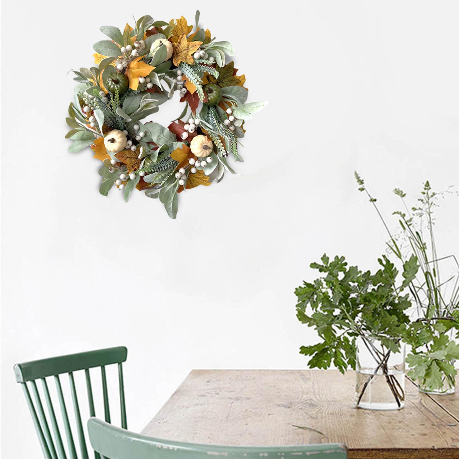 Autumn Pumpkin Wreath Hanging Garland for Celebration Indoor Ornament Wall Wedding