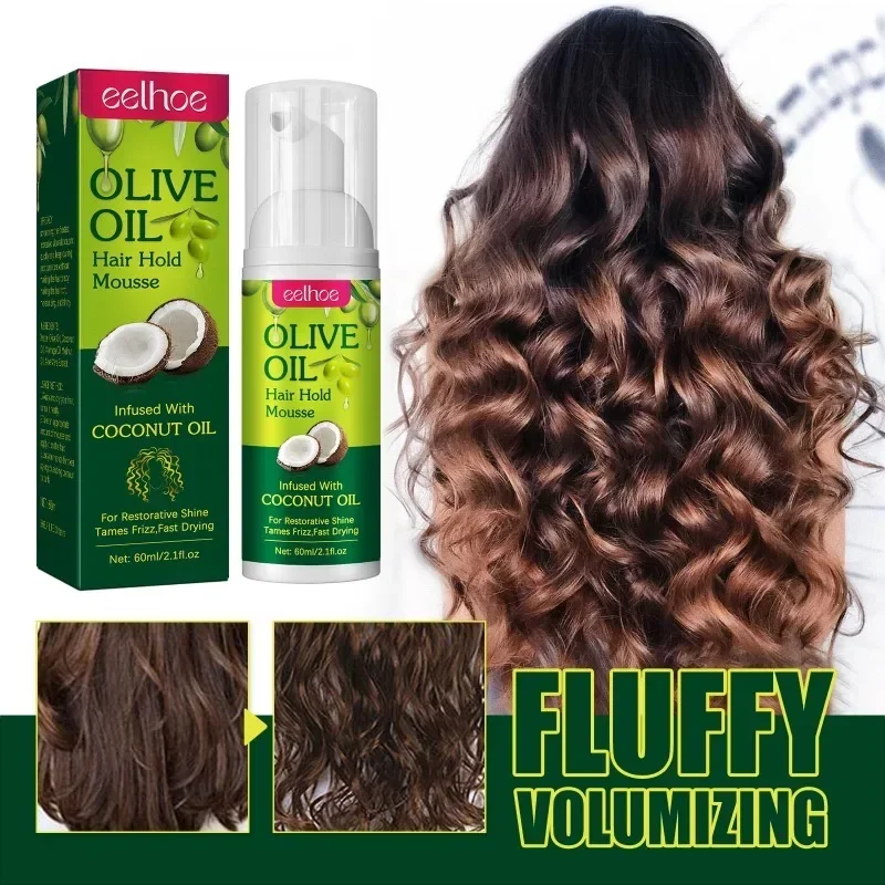 Best of Olive Oil Hair Styling Mousse Creme Curly Hair Styling Moisturizing Roll Styling Long Lasting Mousse Foaming For Hair Reviews & Tips