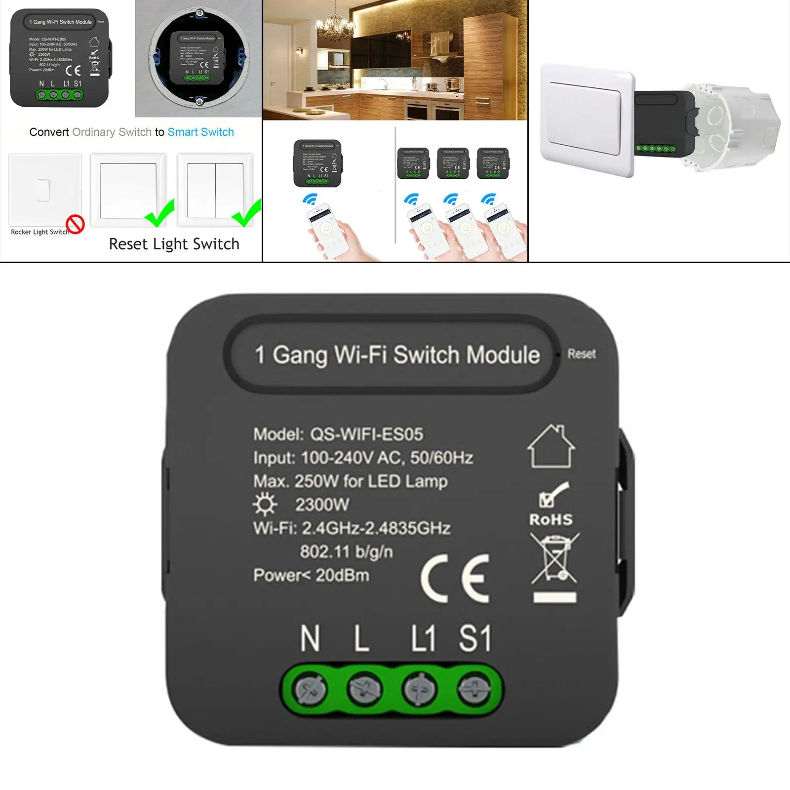 Automation Intelligent Switch Module App Control Function Module Intelligent Smart Light Device Smart Light Switch for Tuya Home
