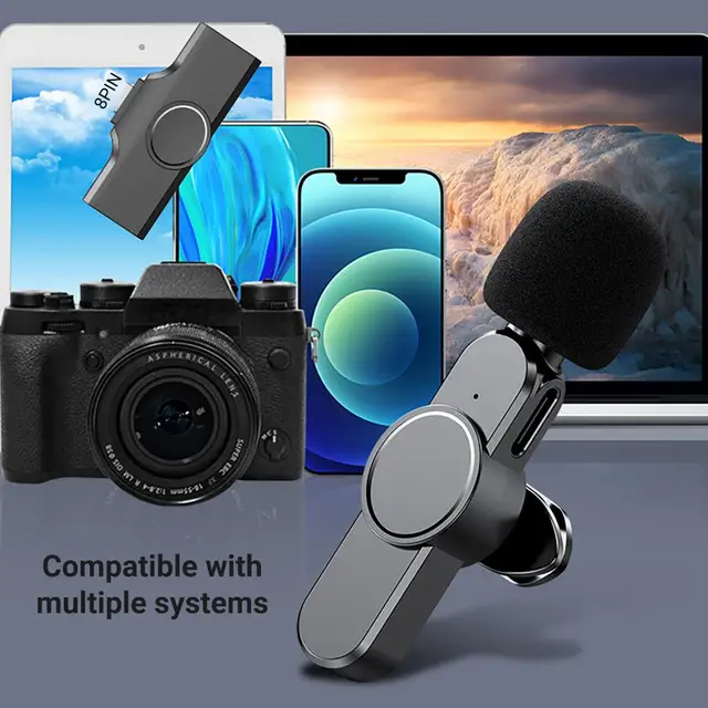 Micrófono inalámbrico de solapa K9, dispositivo de 2,4 GHz, Plug and Play,  para transmisión en vivo - AliExpress
