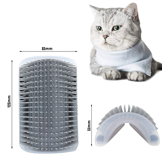 SunGrow Face Scratchers & Massage Comb with Catnip Dog & Cat Self Groomer Rubbing Corner Brush