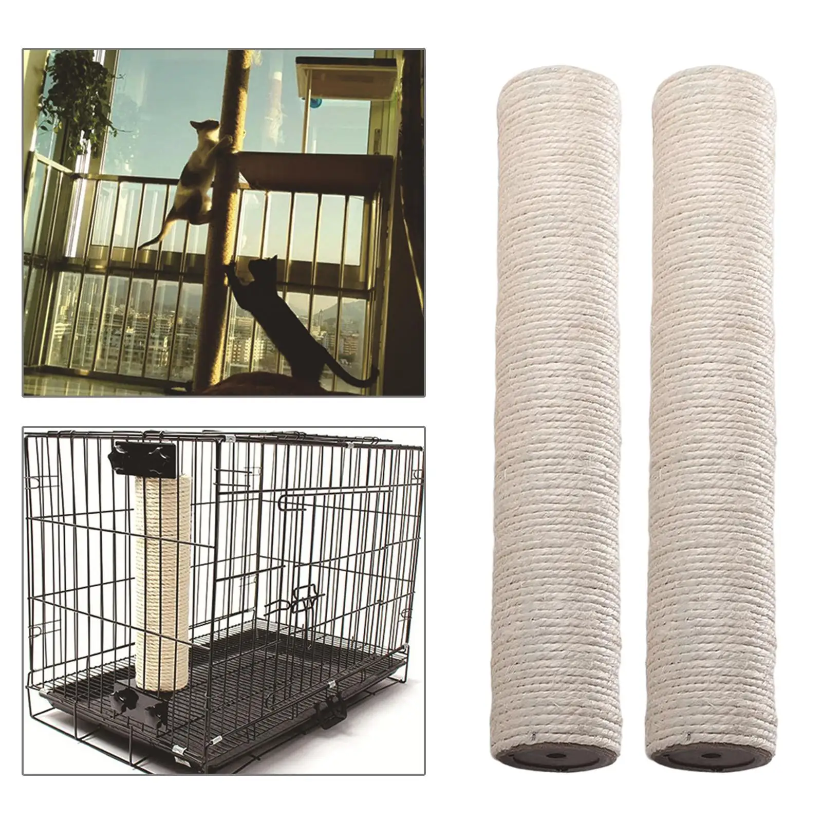  Rope Scratching Post Replacement, Cats Climbing Post Scratch Posts Refills Interactive Toy Dia 7cm for Cats Kitten Pet