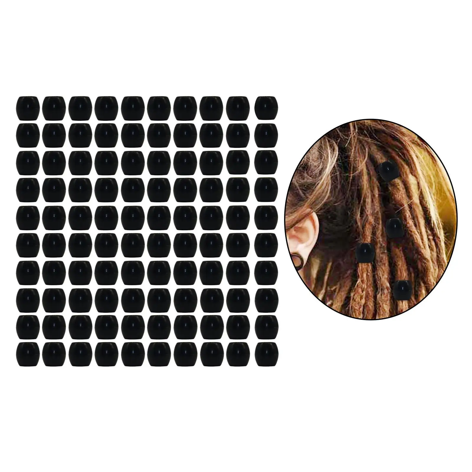 100Pcs Hair  Beads Beauty Supplies Black ,10mm Accessories Decoration  , Beads  Wedding Party Make 