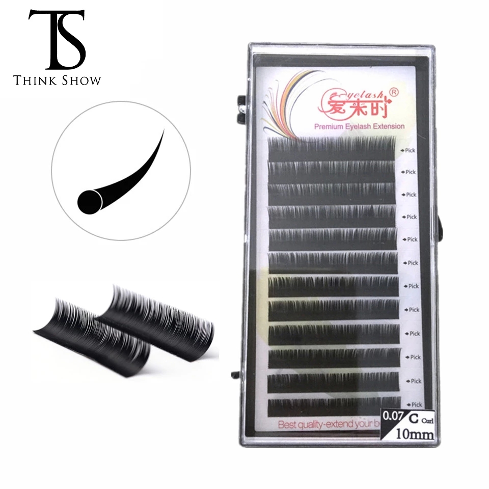 Best of THINKSHOW All Size Eyelash Extension B C CC D Curl Individual Eyelashes Mink Lash Extension 0.03-0.25mm Thickness Eye Lash Reviews & Tips