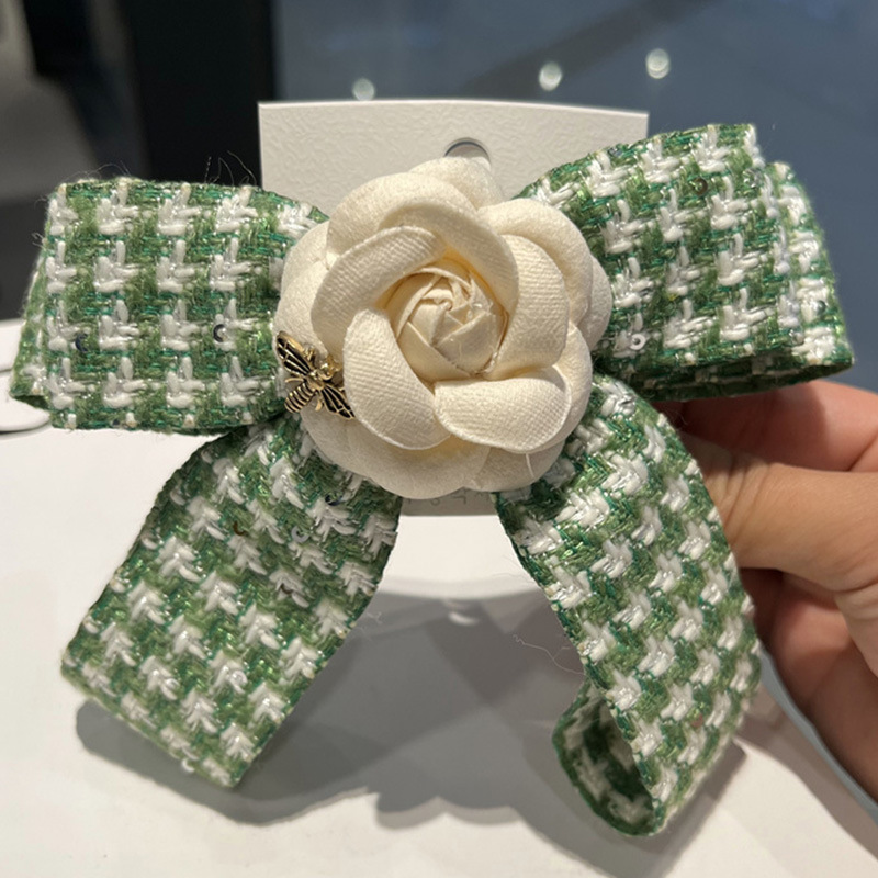 Neue Elegante Stoff Bowknot Haar Clips Kamelie Blume Biene Haar Pins für Frauen Mode Kopfbedeckungen Koreanische Haar Accessoriesi-Remiel – Detail 5