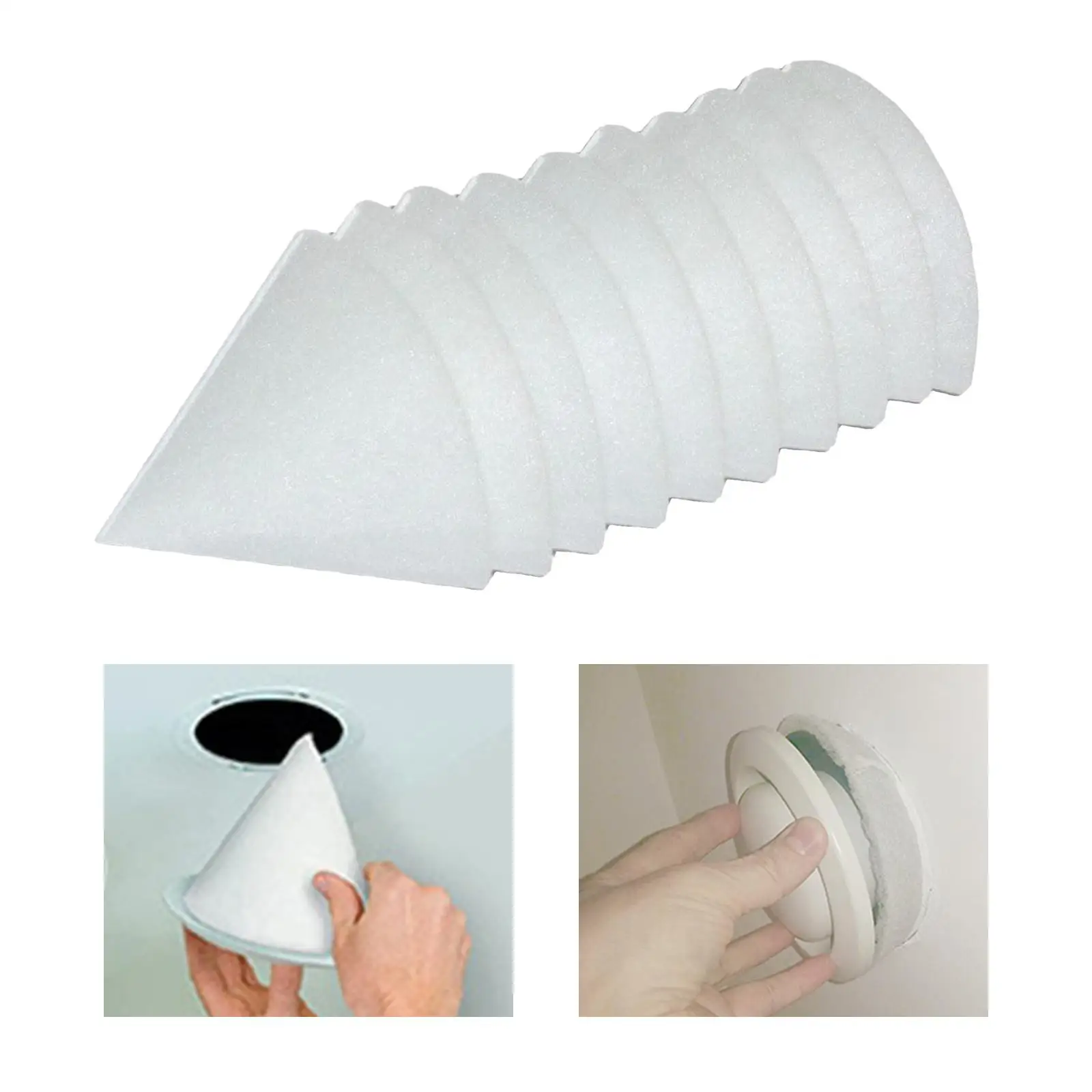 10Pcs Cone Paper Filter Bedrooms Bathroom Kitchen Air Conditioner Filter