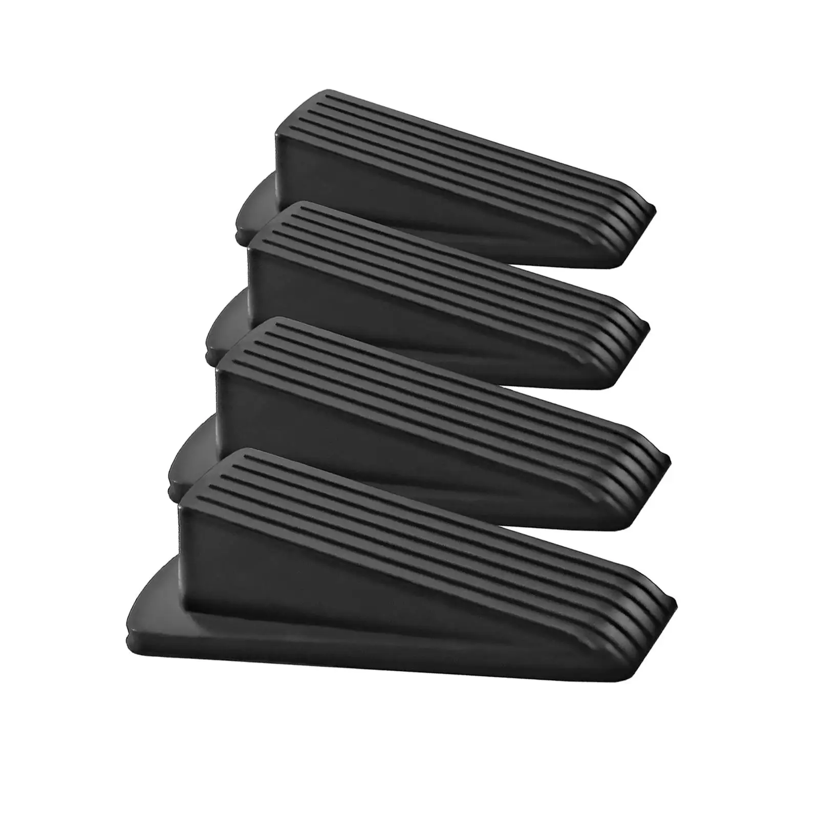 4x Rubber Door Stopper Protection Non Slip Anti Pinch Wedge Door Stop for Office Kitchen Hotel Commercial Residential