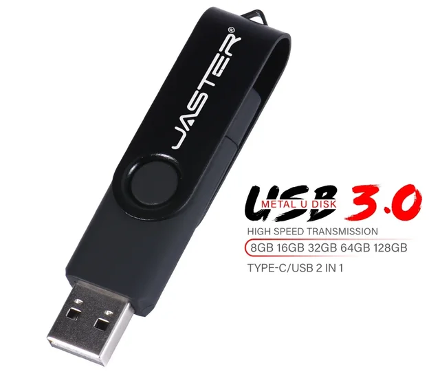 Blue TYPE-C USB Flash Drive 64GB Free Custom Logo Pen Drive