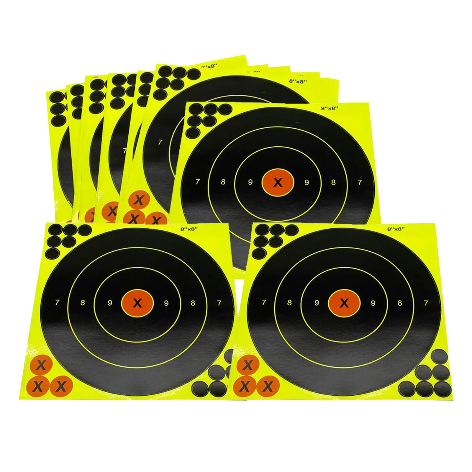 10x 8 inch Shooting Target Self Adhesive Paper Stickers Replacement Reactive Splatter for Shooting Practice Outdoor Training