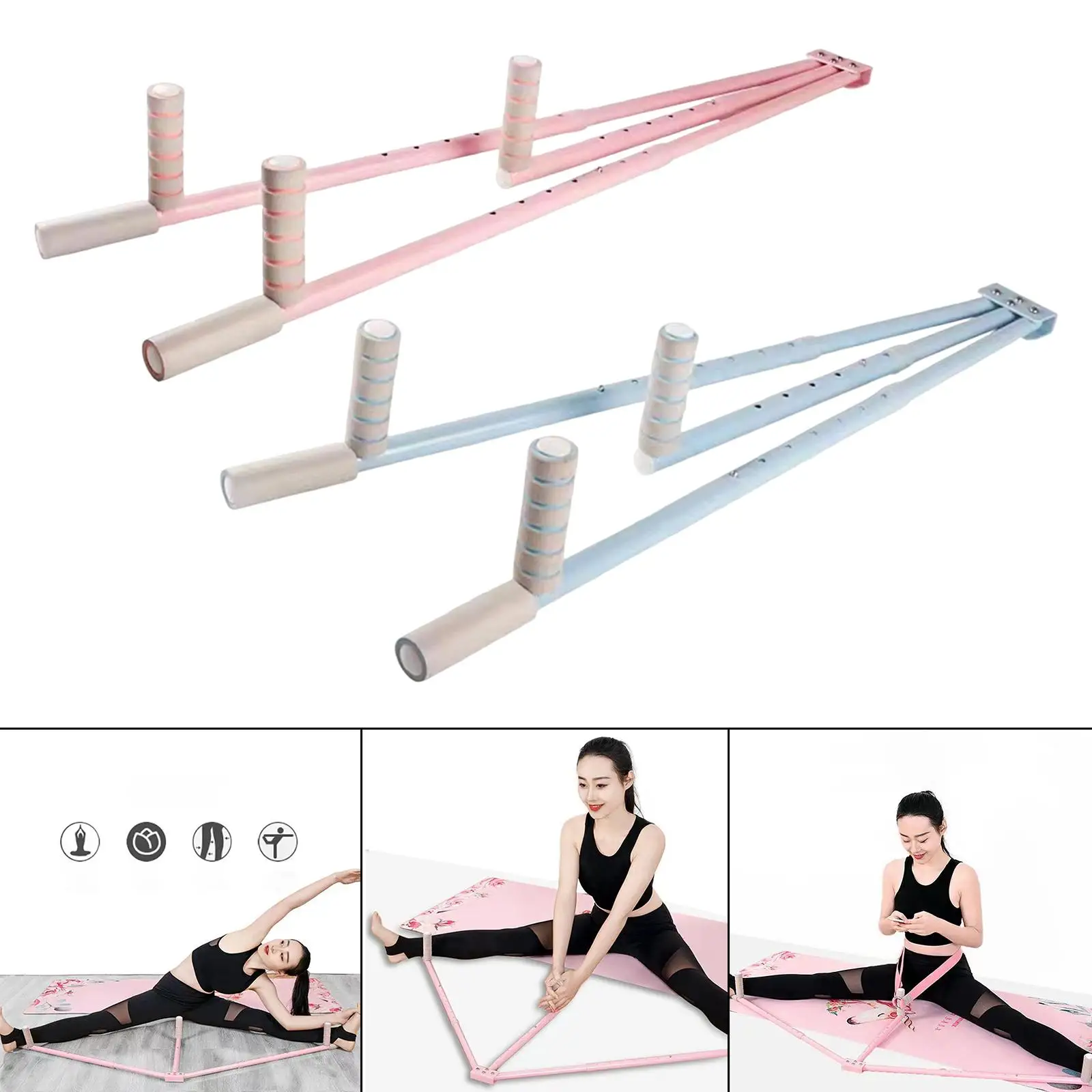 Leg Stretcher Home Exercise Adjustable Comfortable Bar Leg Split Stretching Machine for Gymnastics Training Dance Yoga Sports