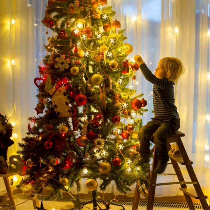 Snowflake LED Lights Christmas Decoration Home Xmas Tree Hanging Garland Christmas Ornaments 2023 New Year Gift 2024