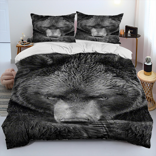 Set biancheria da letto piumino animale orso polare orso bruno, Set  copripiumino copripiumino federa, Set biancheria da letto matrimoniale King  Size adulto - AliExpress