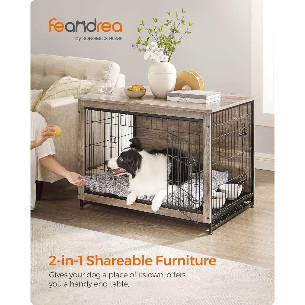 Title 2, Dog Crate Furniture, Side End Table, Modern Ken...