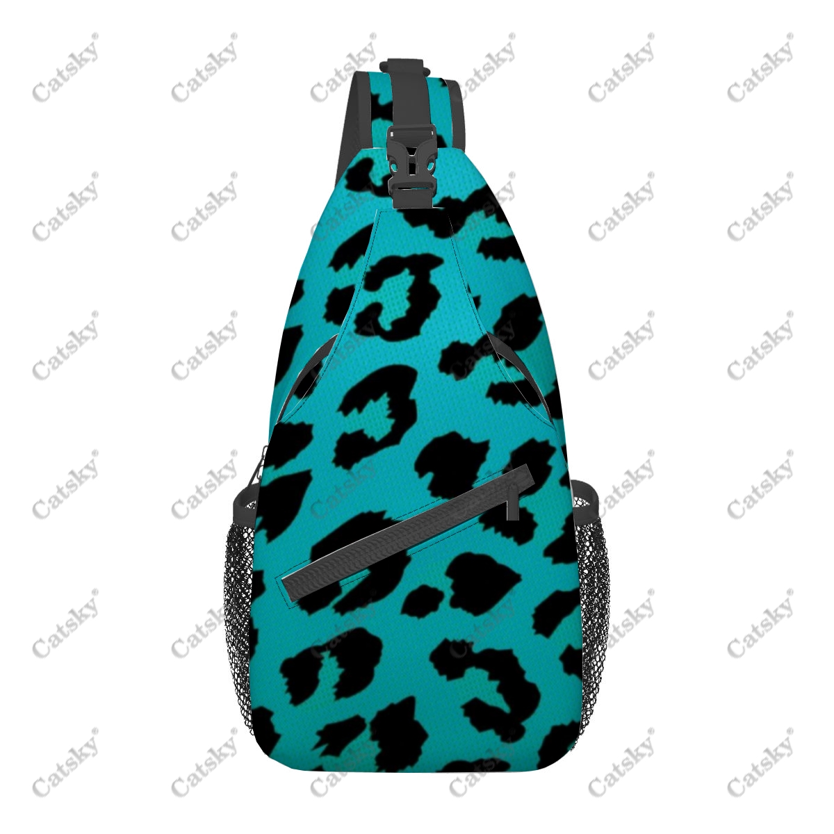 Bolsa tiracolo com estampa leopardo para homens