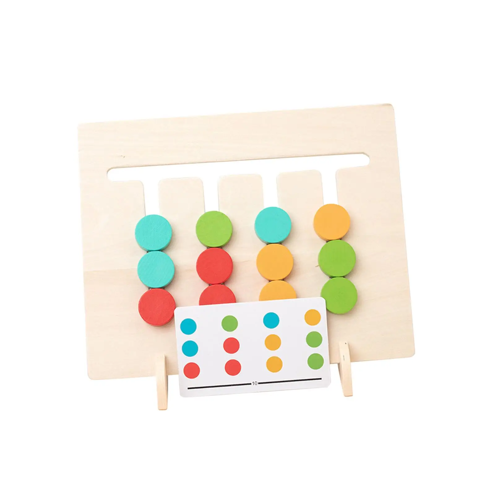Montessori Slide Puzzle Color Sorting Matching Motor Skills for Preschool