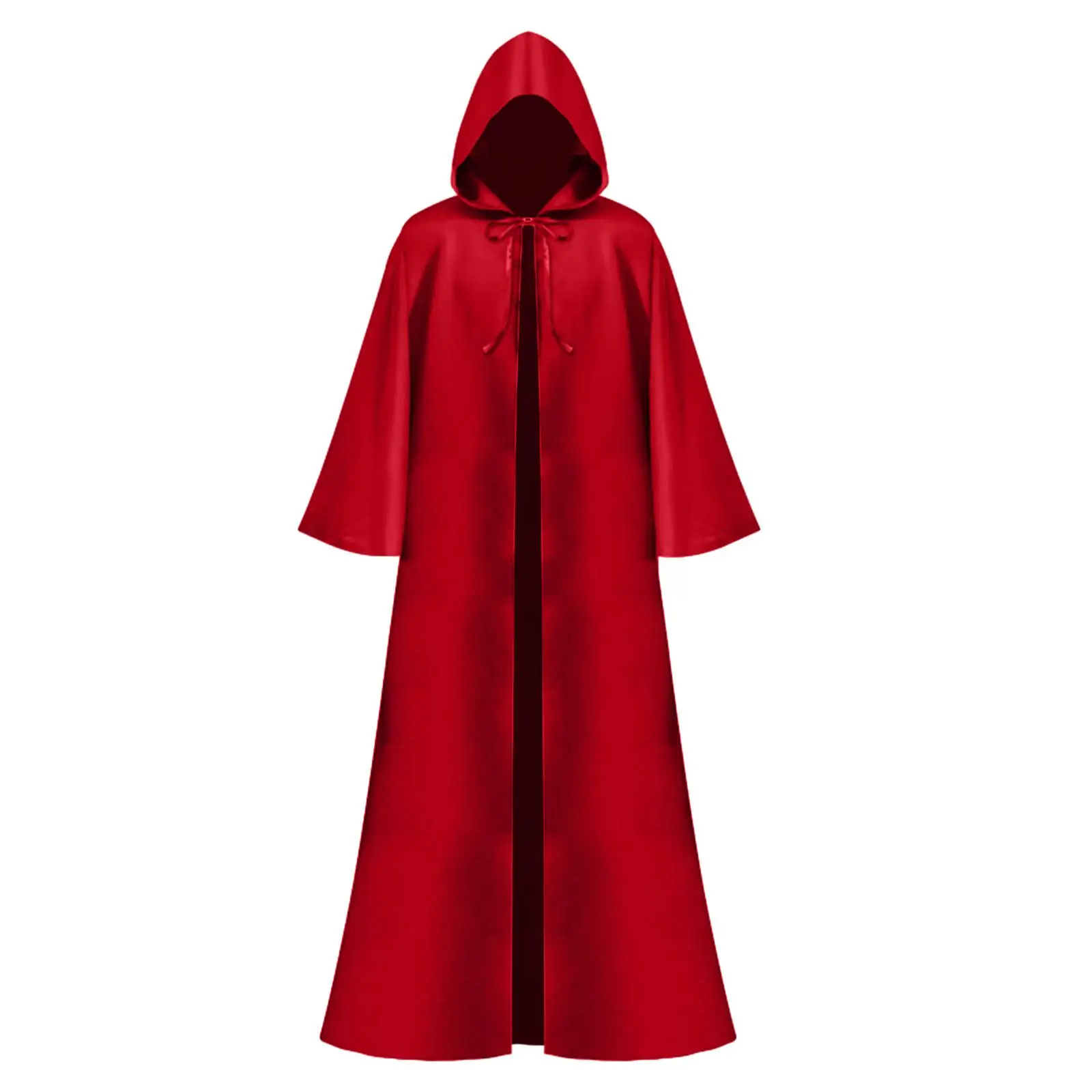 Halloween Hooded Cloak Cowl Full Length Long Hooded Cloak for Vintage Gathering Performance Fancy Dress Party Punk Party