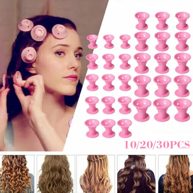 Best of 20 / set Soft Rubber Hair Care Rollers Silicone Hair Curler No Heat No Clip Hair Curling Styling DIY Tool For Curler Reviews & Tips