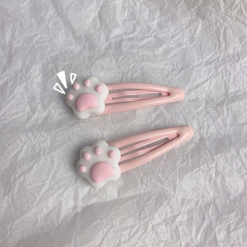 M2EA Cartoon Paw Form Haarnadeln Heißer Mädchen Cartoon Haar Clip Kopfschmuck Y2k Stil Cartoon Paw Haar Clip für Frau – Detail 8