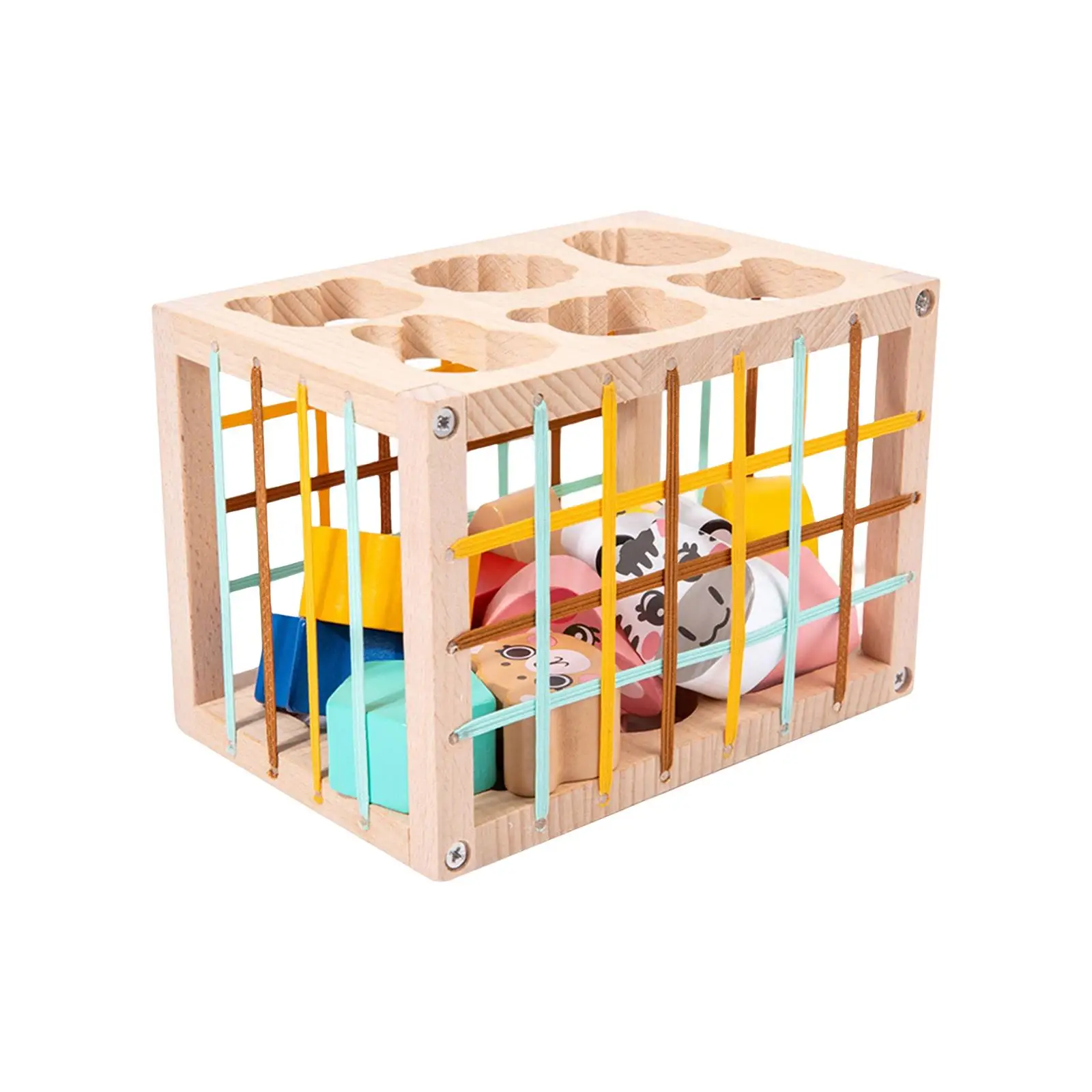 Montessori Shape Sorter Toy Matching Fine Motor Skills Color Recognition Educational Toy Puzzle Toy for Toddlers Children Kids