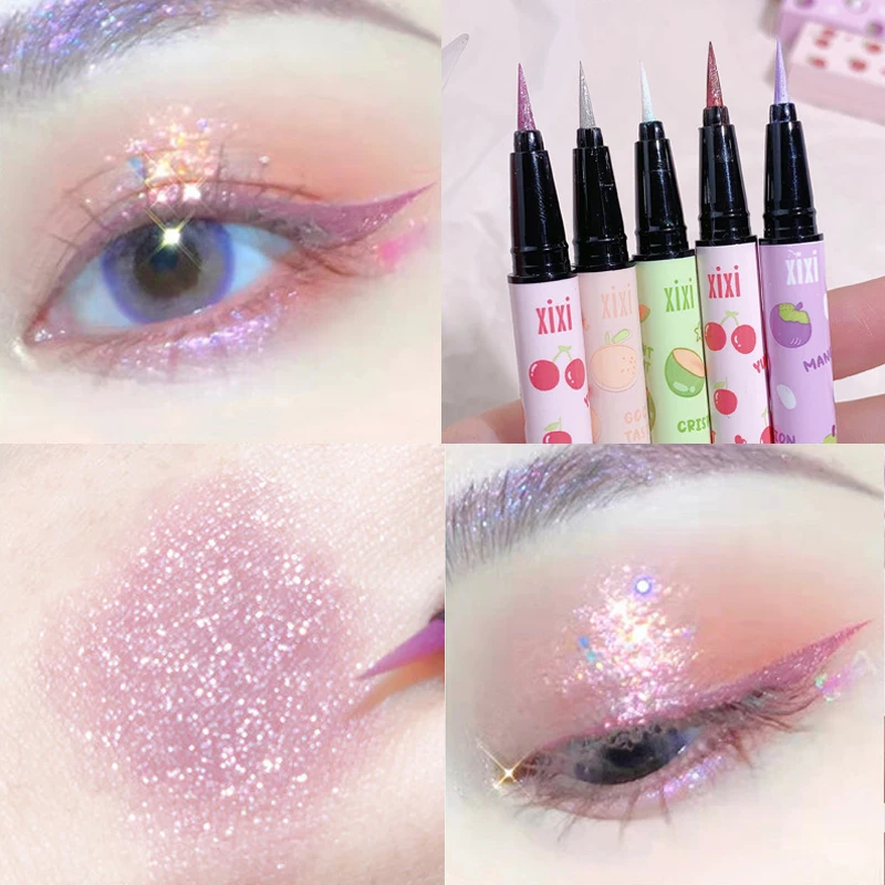 Best of 8 Color Glitter Eyeliner Pencil Waterproof Glitter Pink White Highlighter Silkworm Shadow Diamond Liquid Eyeliner Pen Eye Makeup Reviews & Tips