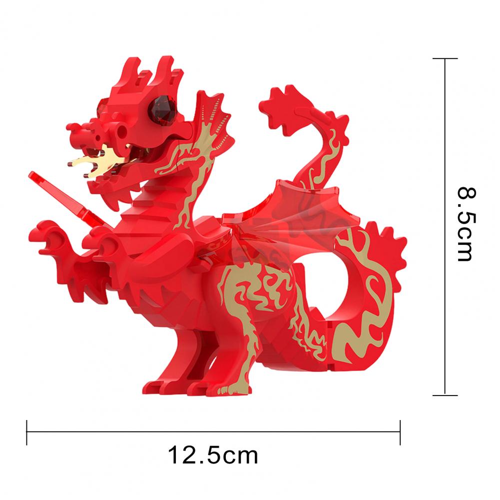 Мини пластиковый конструктор «дракон», модель «сделай сам», сборная фигурка  животного, украшение, китайский дракон, минифигурка, кирпичи, игрушки для  ...