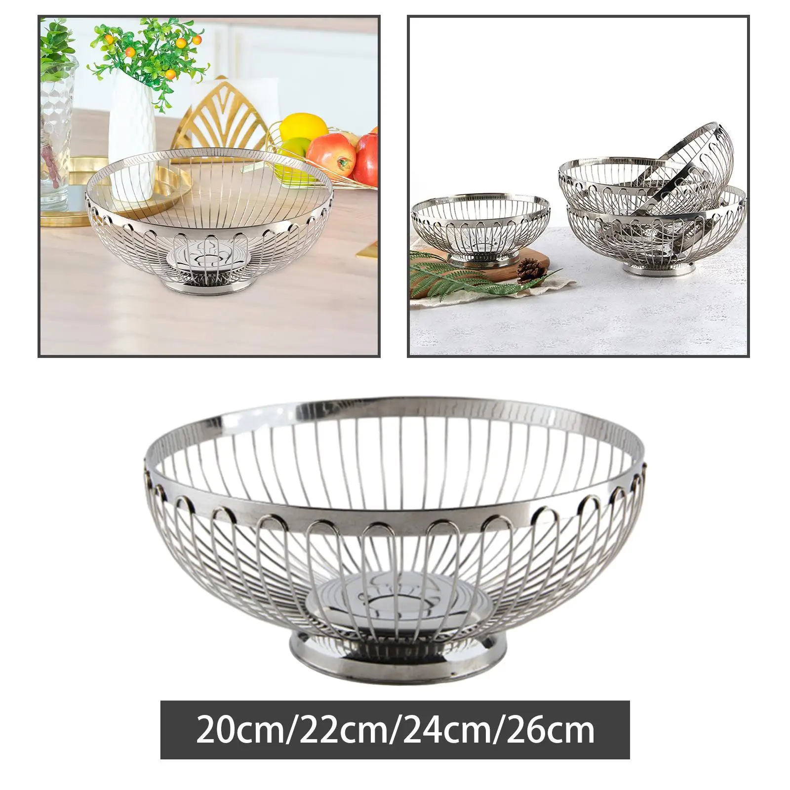 Kitchen Fruit Basket Countertop Fruit Bowl for Holiday Dining Table Party