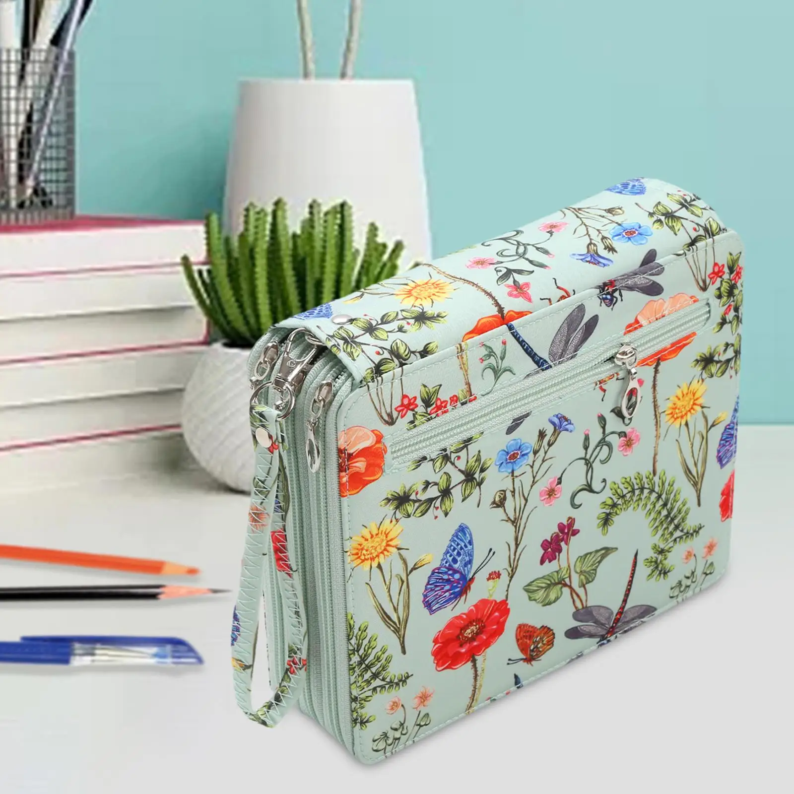 Watercolor Bag 120 Slot Storage Colored Pencil Case for Travel School Adults