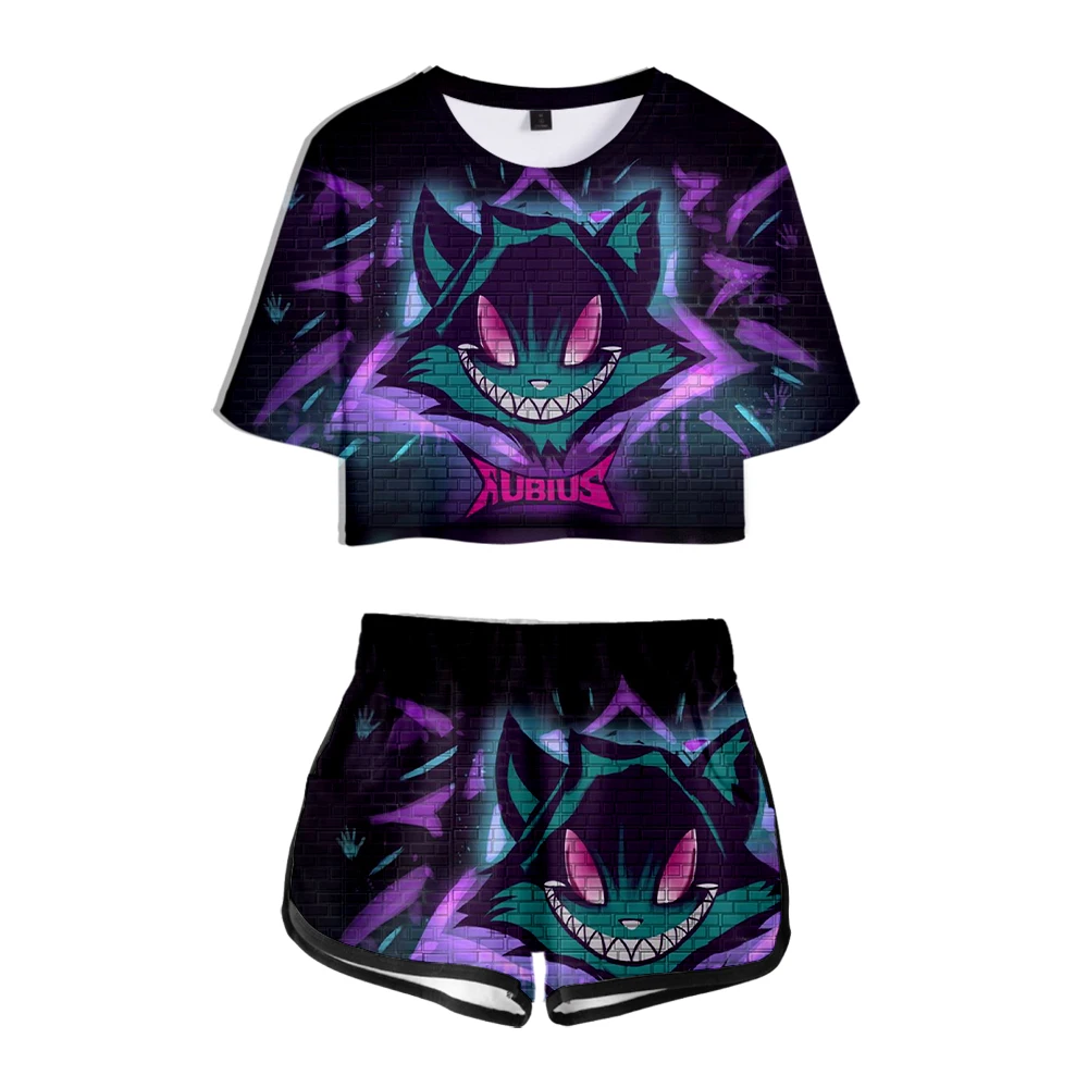 Rubius Merch 3d Printed 2 Piece Outfits For Women Crop Top Track Suit Two  Piece Set Top And Shorts Set Ladies Tracksuits - Short Sets - AliExpress