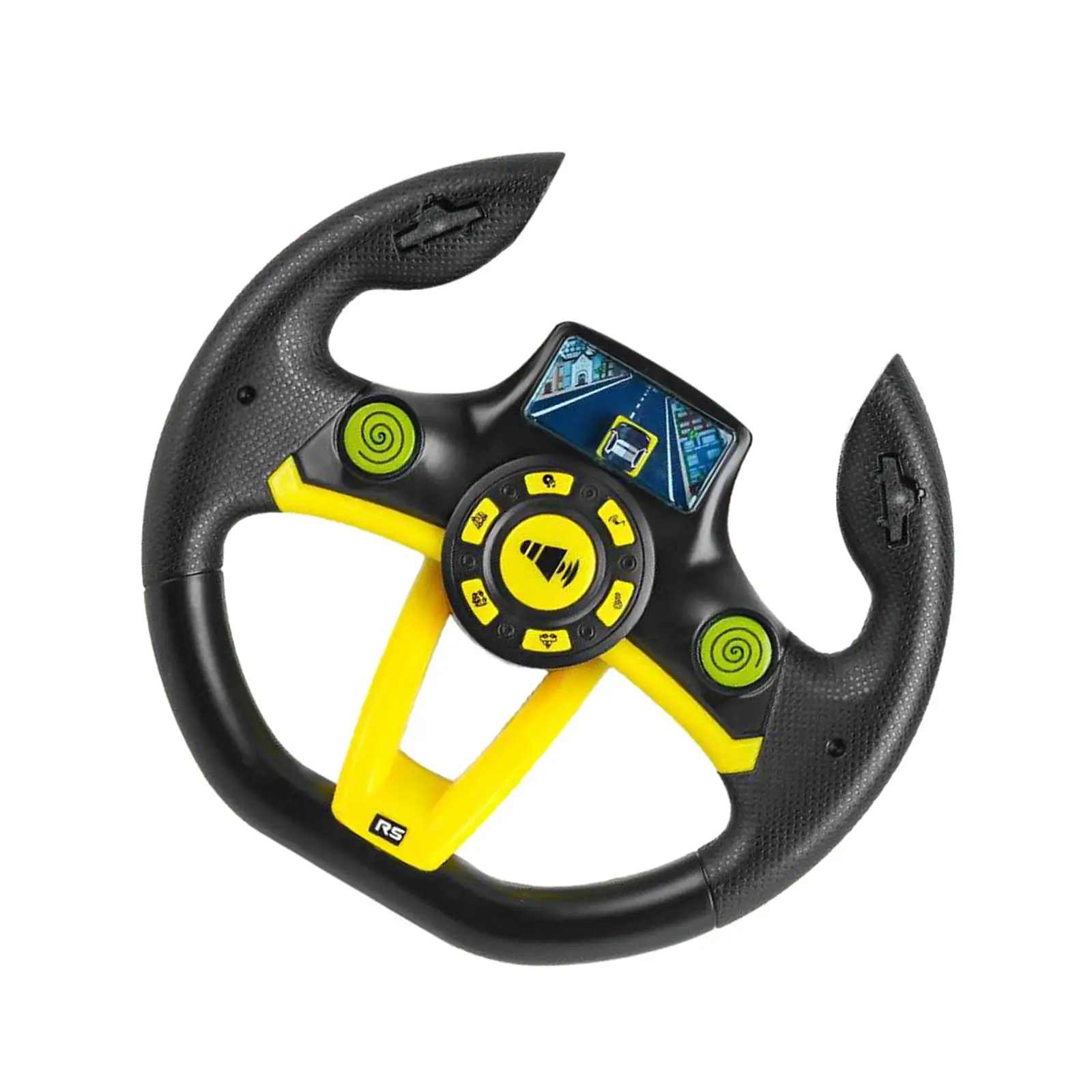 Round Steering Wheel Toy with Lights Busy Board DIY Accessory for Outdoor Playground Amusement Park Birthday Gifts