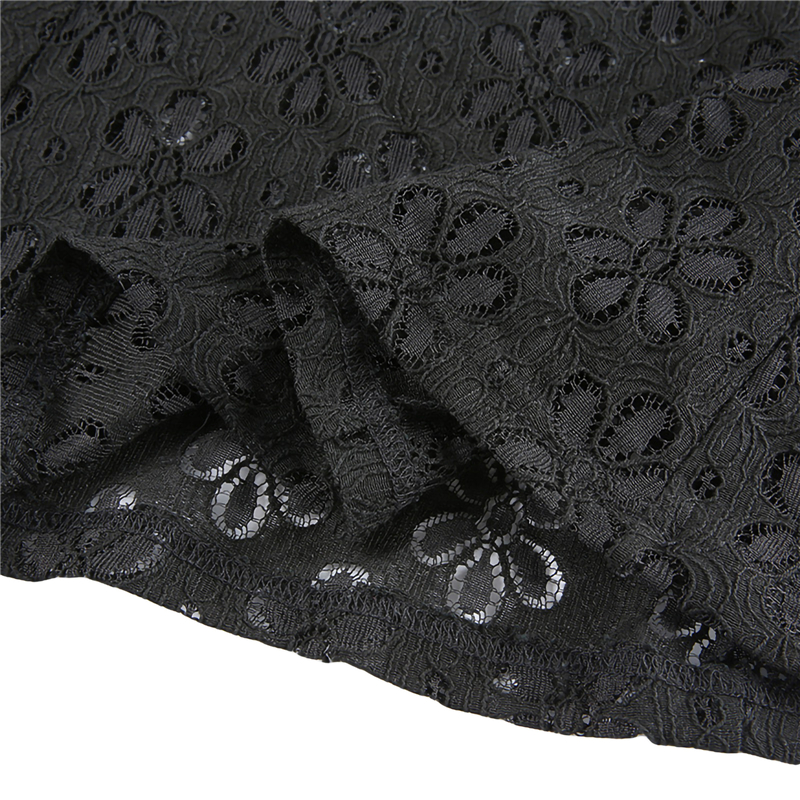 y2k Going Out Mini Lace Dress Summer Women See Through Short Sleeve V Neck Hollow Out Button Down A Line Dress Clubwear