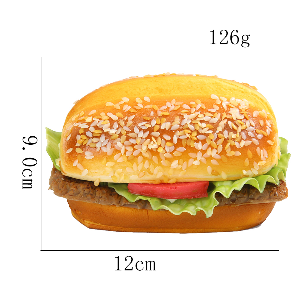 1PC Simulation Brot Hamburger Kuchen Modell Lebensmittel Festival Party Liefert Home Küche Platte Dekoration Ornamente – Detail 6