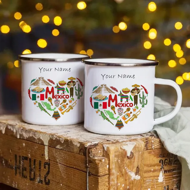 Tazas de café originales, taza de esmalte personalizada con tu nombre  impreso, tazas personalizadas, el mejor regalo para café y té, barra -  AliExpress