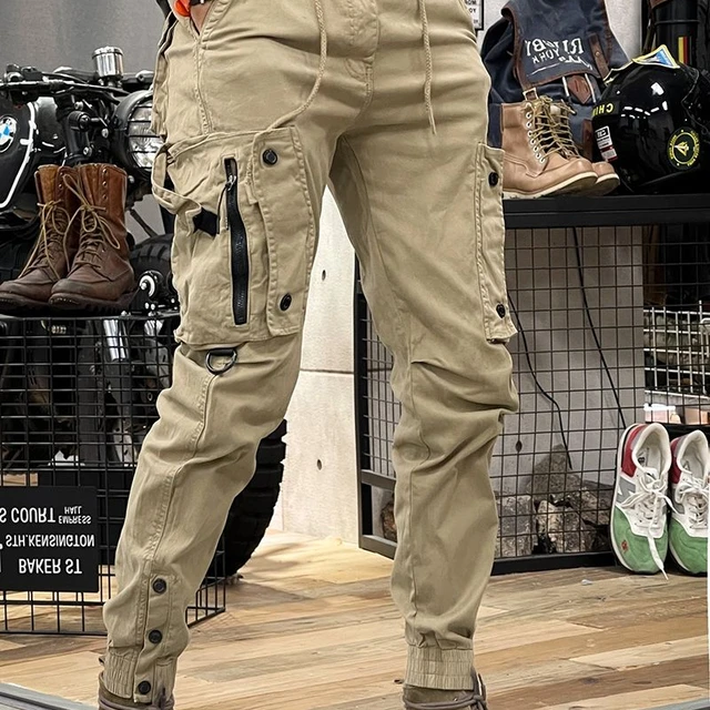 Men's Cargo Pants Jogger, Cotton Military Cargo Pants Work Combat Trousers  Outdoor Hiking Sport Pants 