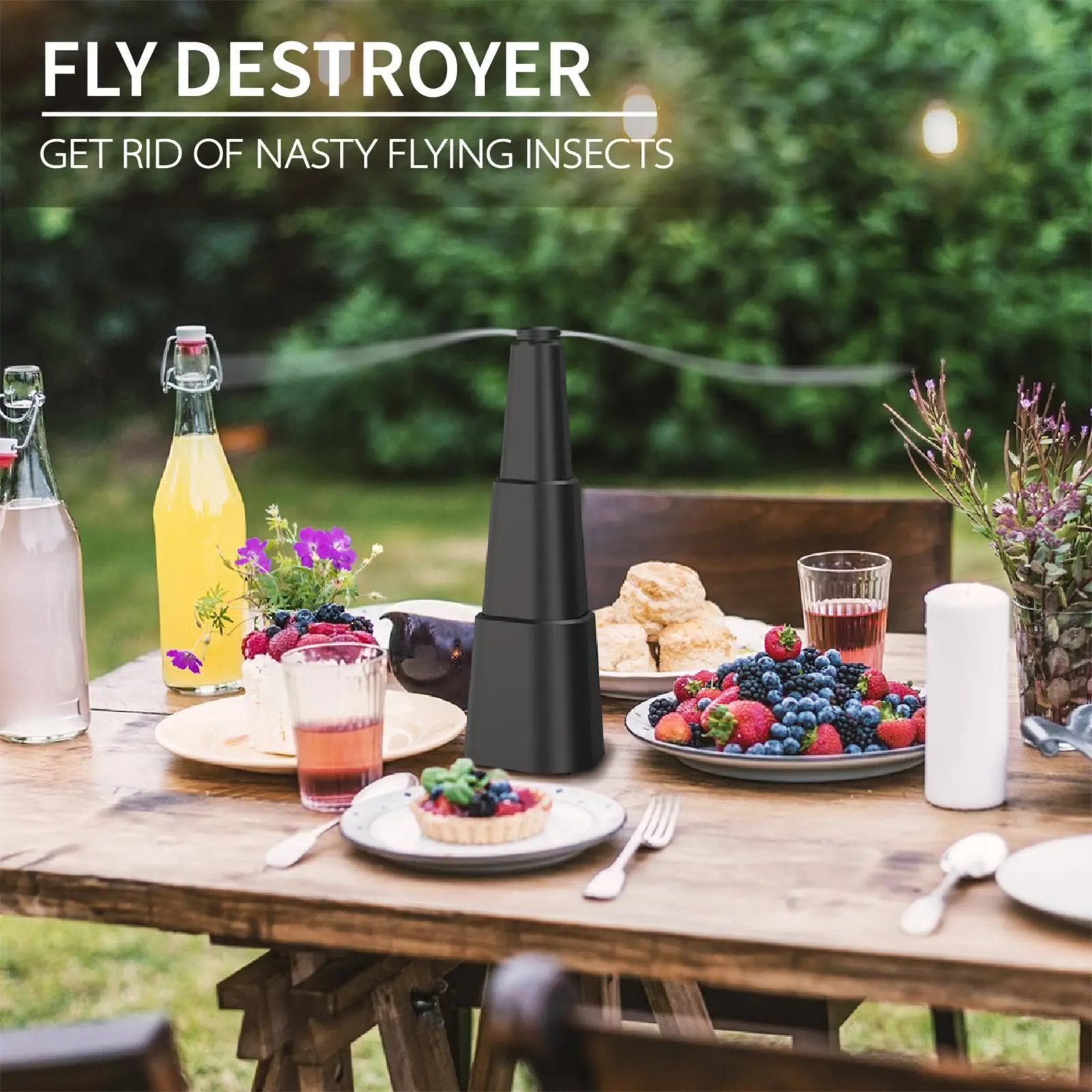 Fly Fans for Tables Keep Flies Away from Food Bug Repellent Fan for Restaurant Picnic