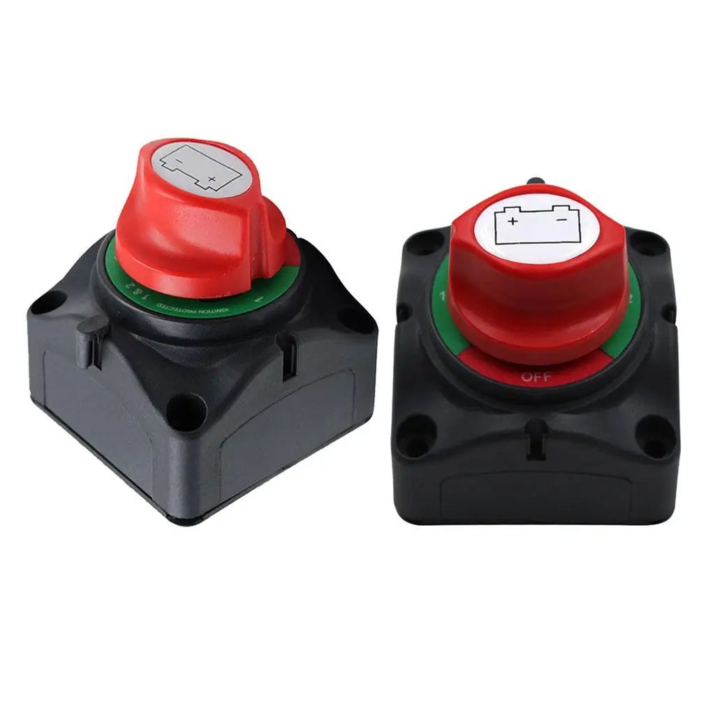 2 Pieces 12V/24V 3 Speed ON-OFF Battery Isolator Disconnect Switch Boat