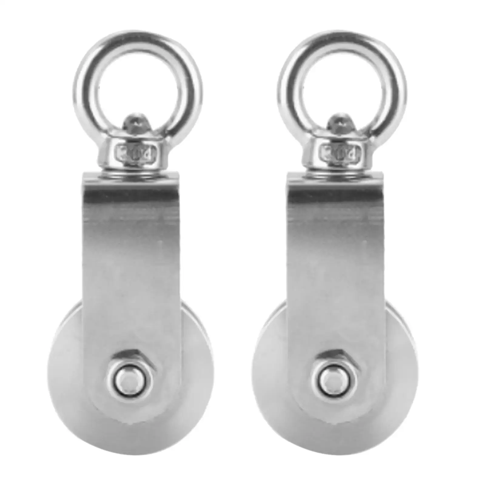 2Pcs Stainless Steel Swivel Pulley Block Gym Equipment Smooth Cable Pulley Wheel Pulley for Gym Wire Maintenance DIY Attachment