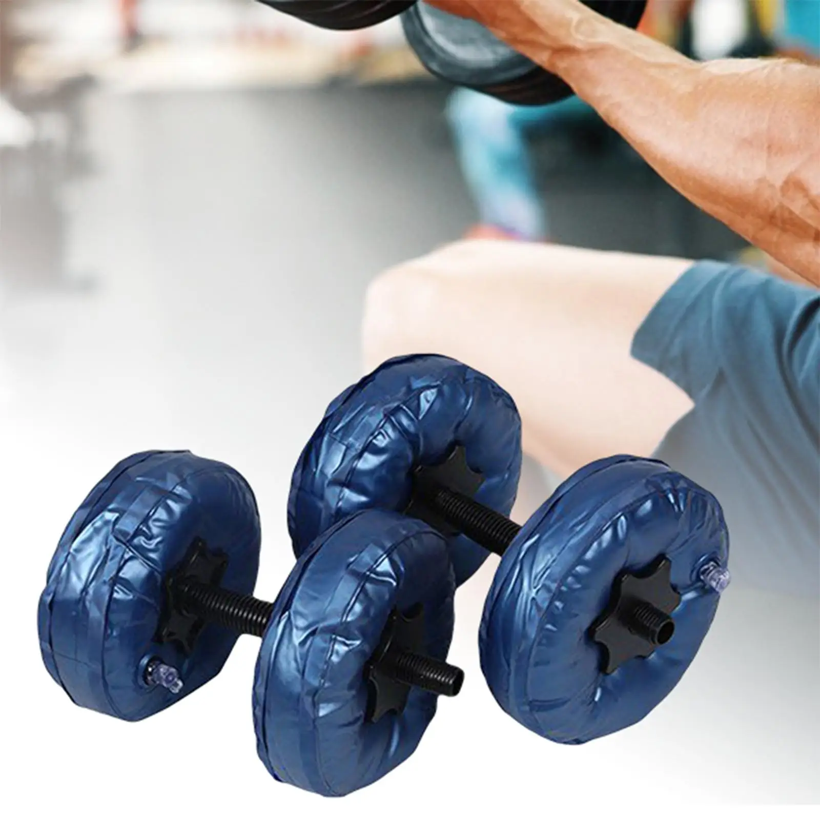 Portable Water Filled Dumbbell Adjustable Barbells for Gym Foldable Fitness